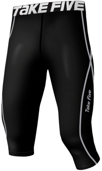 테이크파이브 남자 기능성 스포츠 이너웨어 7부 타이즈 긴바지 블랙