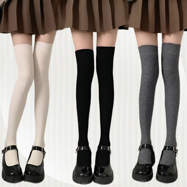 HS패션 골지 니삭스 무릎삭스 1+1+1 세트