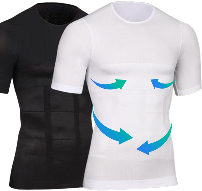 leoq 남자 가슴 복부 몸매 배살 여유증 보정 속옷 나시 반팔