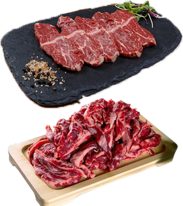 [빌리푸드] 청정 수입 소고기 토시살300g+소갈비살200g 구이용, 2세트, 500g