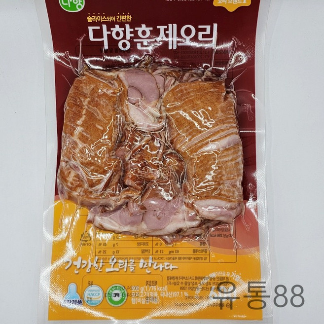 다향 훈제오리 슬라이스(냉장) 600g, 4개