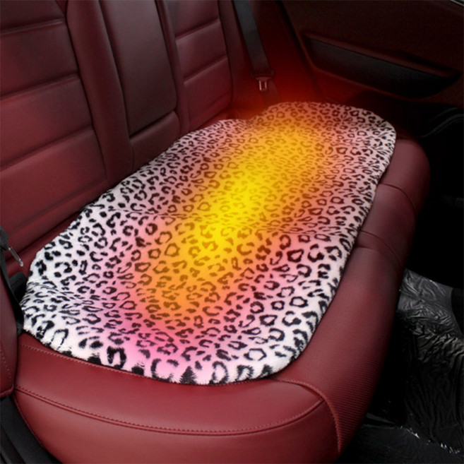 지노운 레오파드 극세사 열선 뒷좌석 3인방석-12V전용, 단품, 1개
