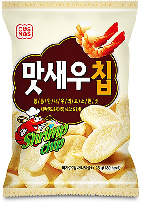 코스모스 맛새우칩 25g, 1개