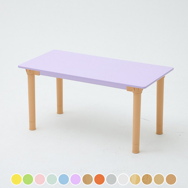 어린이책상 테이블 유치원 돌봄교실 1조각 입식책상, 소형 칼라(1000x500), H540(유아), 연두