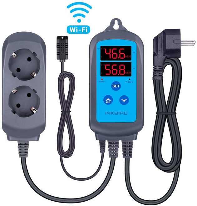 자기온습도기록계 온습도 기록용지 기록지 INKBIRD IHC 200 WIFI 가습기 제습기 자동 습도 컨트롤러 조절기 원격 데이터 모니터 스마트 홈 개선 747EA 4, EU 소켓(220v)
