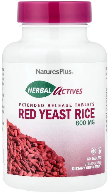 네이쳐스플러스 Herbal Actives 홍국 600mg 베지 정제 60정, 60 Vegetarian Tablets, 1개 - 쿠팡