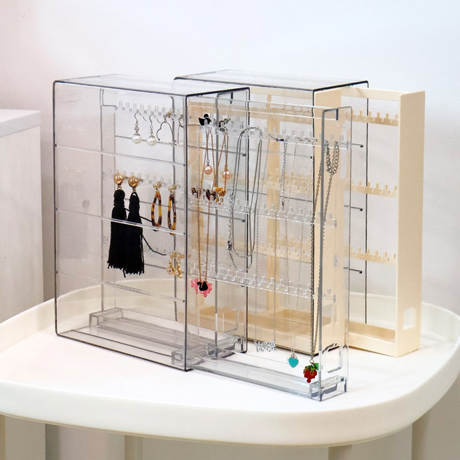 이지유 대용량 스탠드 악세사리 보관함 크림 목걸이 가챠 키링 정리함 굿즈 걸이 거치대 진열대, 1개