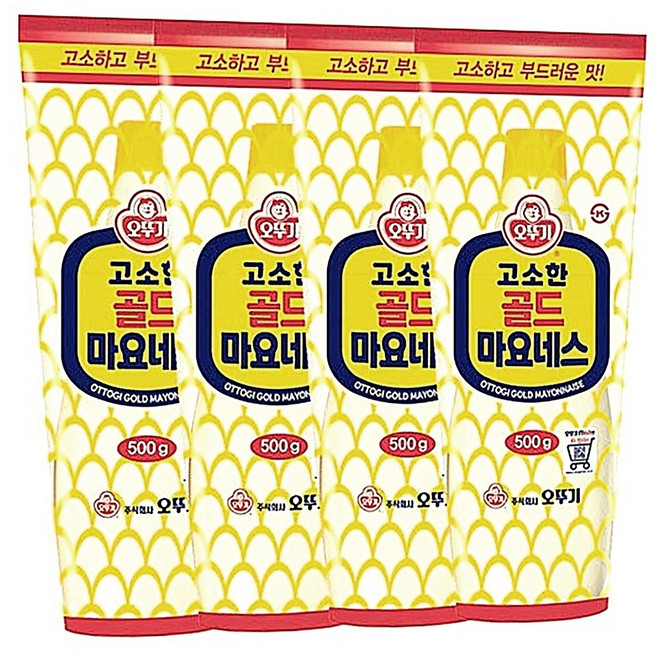 오뚜기 고소한 골드 마요네즈, 4개, 500g