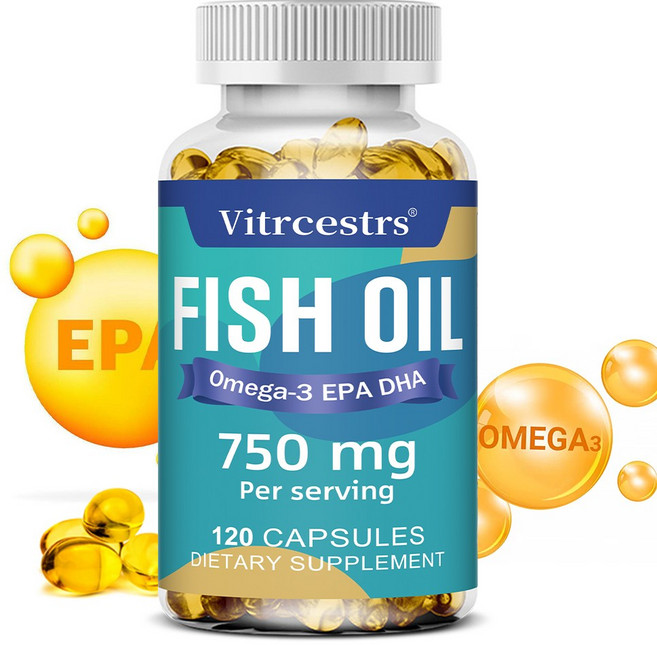 오메가3 어유 보충제 - 면역력 강화와 건강 증진 관절 눈 피부 건강 증진 EPA DHA 지방산 함유 글루텐 무함유, 1개, 120회분