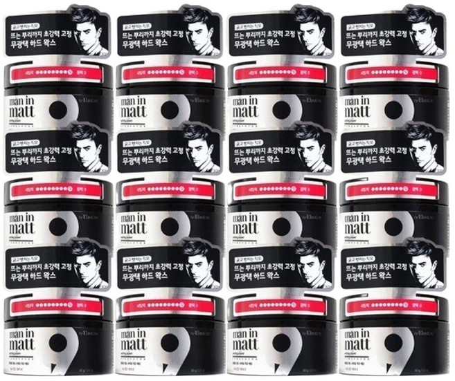 엘지 엘라스틴 맨인매트 무광택 헤어 왁스 하드 80g X 12개