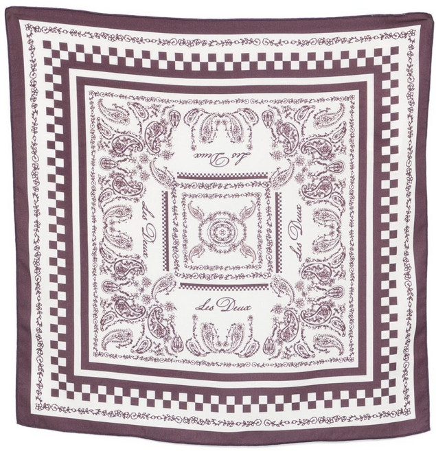 레두 페이즐리 보더 디테일 스카프