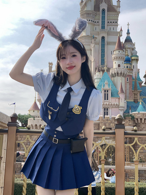 주디 주토피아 코스프레 졸업사진 여성 세트 여름 바니걸