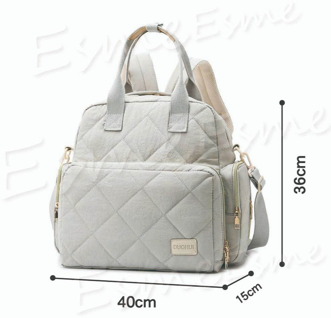 媽媽包 媽咪包 卡其色藍色黑色灰色 防水媽媽包, 媽媽包—灰色, 灰色