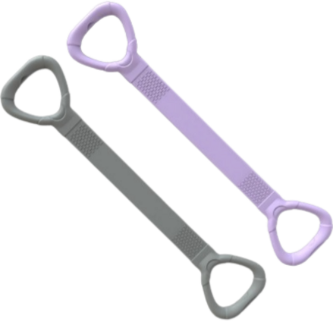 바이블굿즈 요가 운동 어깨운동 고관절 스트레칭 밴드, 2개, 쿨 그레이+라일락 퍼플