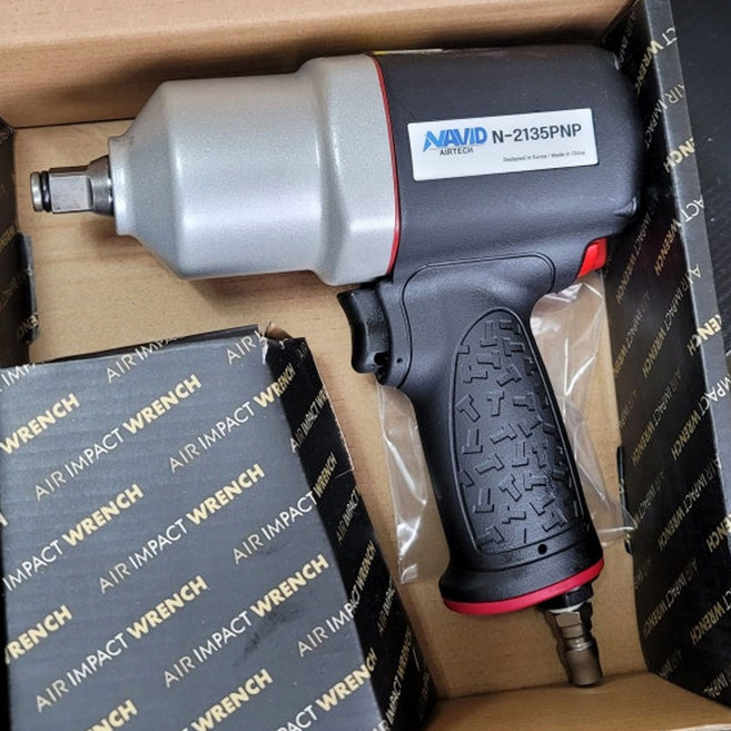 나비드 에어임팩트렌치 N-2135PNP 경량형 에어임팩 자동차정비 농기계작업, 1개