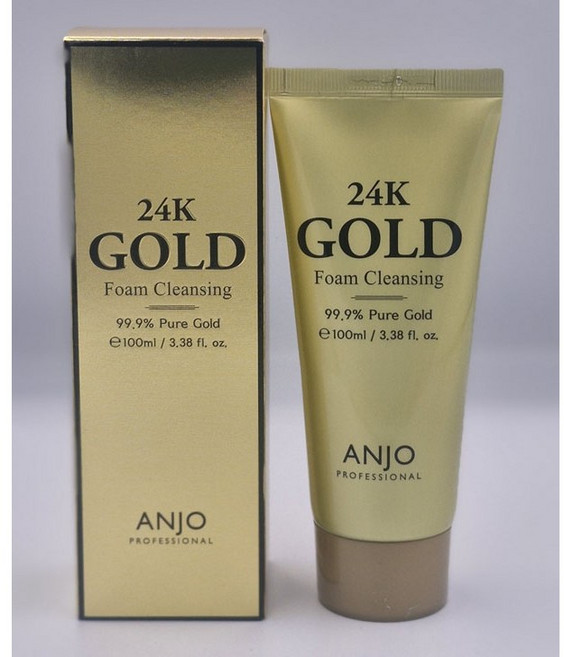 ANJO 24K 골드 폼 클렌징, 100ml, 3개