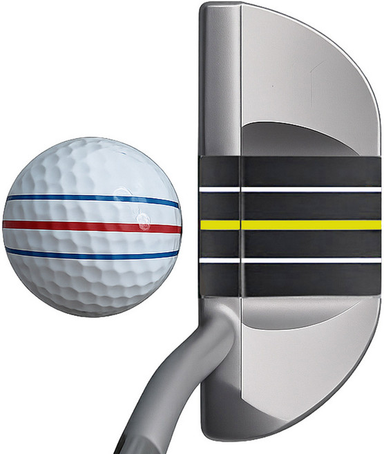 3타줄이기 퍼터 스티커 4매입 삼선 골프 퍼팅라인 트리플라이너, 블랙, 4개