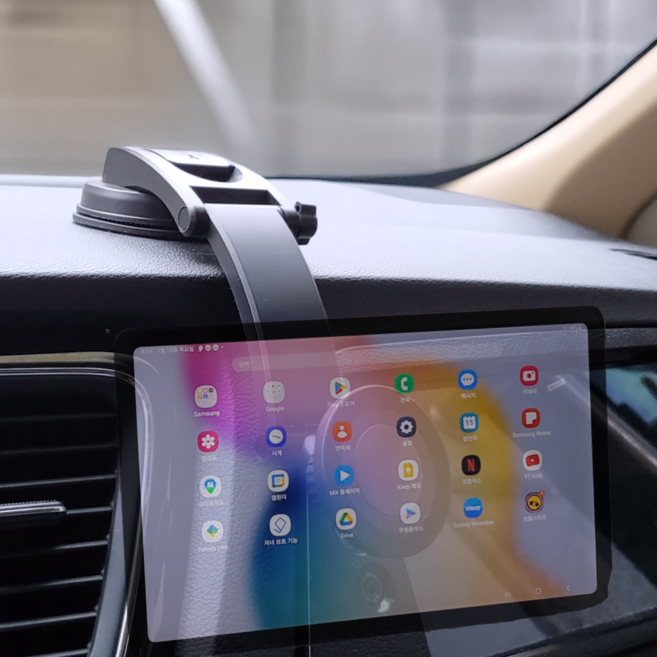 차량용 맥세이프 태블릿 대시보드 마그네틱 거치대, 블랙, 1개