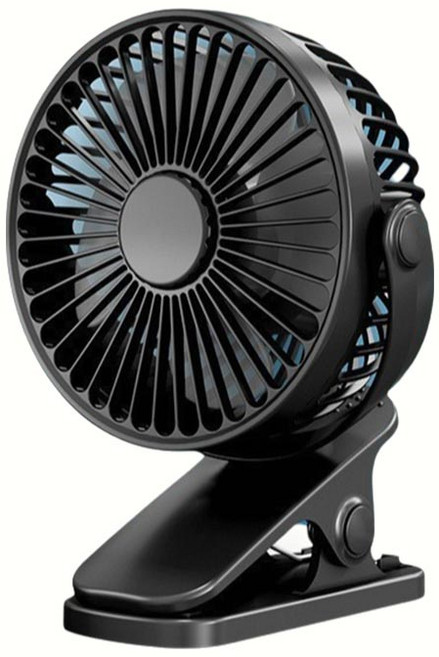 6吋靜音夾扇 USB供電 手持夾立三用 便攜涼風, 黑色6寸, 10000毫安