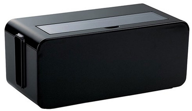 이노마타 케이블 멀티탭 정리함 4구 6구, 1개, 블랙