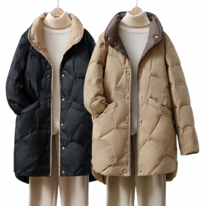 여성 오리 털 다운 코트 패딩 점퍼 방풍 방한 보온 긴 여자 외투 엄마 아내 겨울 선물 추천 외출 복 모임 두꺼운 가벼운 옷 빅 사이즈 파카 잠바 일 장사 40대 50대 60대