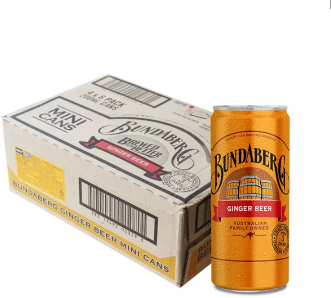 분다버그 진저비어 미니캔 200ml, 12개