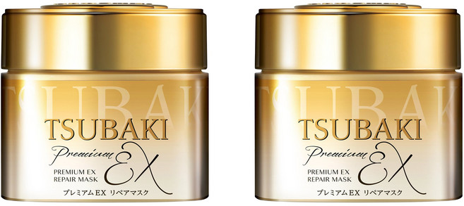 츠바키 프리미엄 EX 리페어 헤어 마스크, 180g, 2개