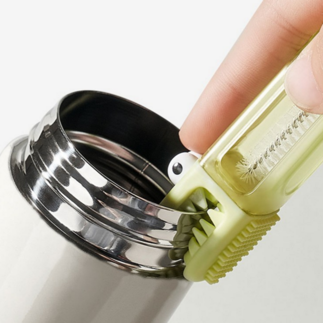 알로롱 리빙 악어 4in1 틈새 텀블러 세척솔, 그린, 1개