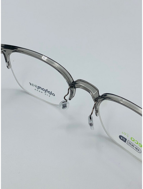 alphameer 阿法眼鏡 AM-3632 C4 半框架 透光灰