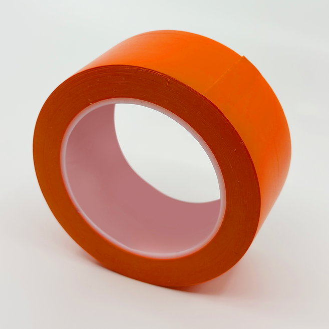 바닥 라인 테이프 고무 안전 PVC 마킹 컬러 주차장 체육관 공장 제조 50mm, 주황, 1개