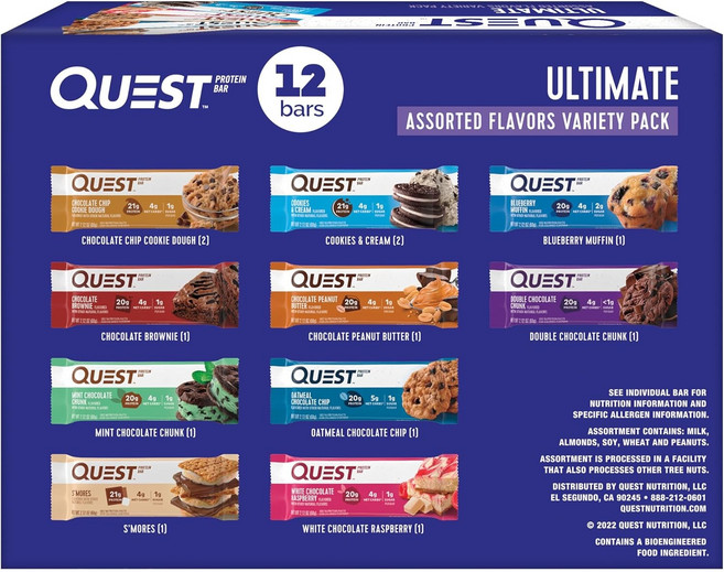 Mexholin퀘스트 뉴트리션 마쉬멜로 스모어 프로틴바 고단백 저탄수 12개Mexholin, 50g, 1개