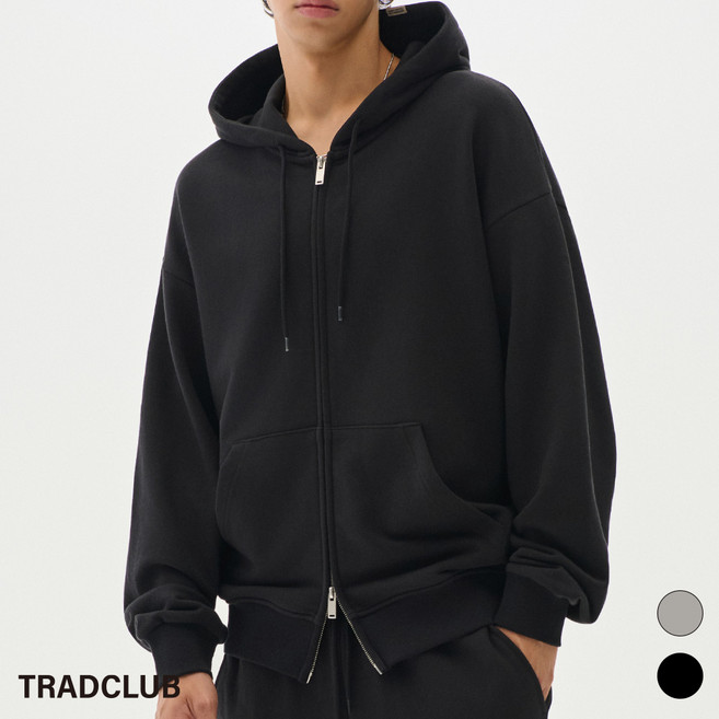 트래드클럽 데일리 오버핏 스웻 후드 집업 (2컬러 S~5XL)