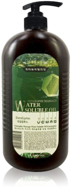 [다오몰] 에스테소피 워터솔루블 1L (유칼립투스) 수용성 바디케어 오일 고보습 커플 마사지 아로마 오일 웨딩 바디케어 홈스파 호텔 어메니티향 승모근 이완 스크럽후 오일 마사지, 1개