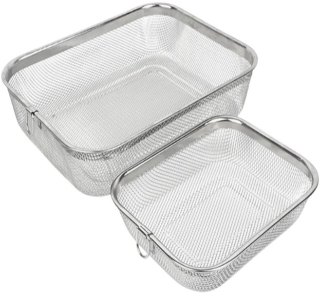 앤에이 국산 스텐 다용도 채반 사각 바구니 다용도채, 소, 1개