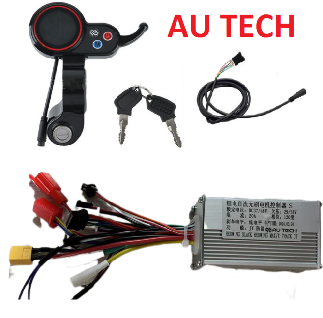 AU TECH 컨트롤러 포함 LED 디스플레이 스로틀 계기 스쿠터 액세서리용 37V 20A 6 핀, 01 One Set, 1개