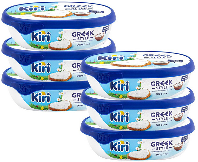 Kiri 끼리 크림치즈 스프레드 그릭스타일, 6개, 200g