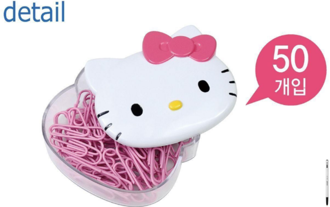 산리오 헬로키티 컬러클립 예쁜클립 50개입 모나미볼펜무료증정, 1통