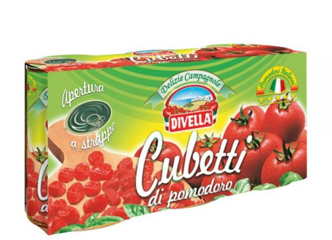 토마토 소스 통조림 퓨레 페이스트 디벨라 큐베티 디 포모도로 (큐브 토마토) 3 x 400g, 토마토 소스 통조림 퓨레 페이스트 디벨라 큐베티 디 포