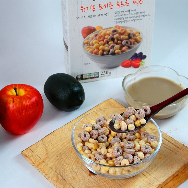 톨스토리 유기농 곡물 시리얼 모음 건강 간식 아침대용 후레이크 콘푸레이크, 유기농 후루츠믹스 230g, 1개, 230g