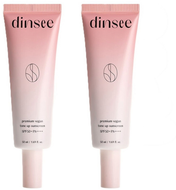 딘시 프리미엄 비건 톤 업 선크림 50ml+50ml+클렌징폼 40ml, 1개