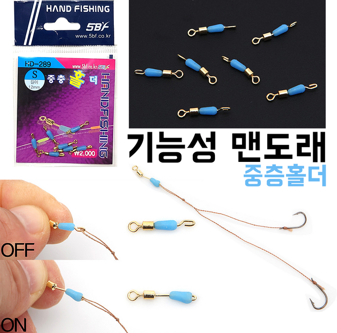 (라이트피싱) 기능성 중층맨도래 / 민물중층홀더 빠른채비교체 개폐형 회전멘도래 내림앙꼬무, 1개, 1개입