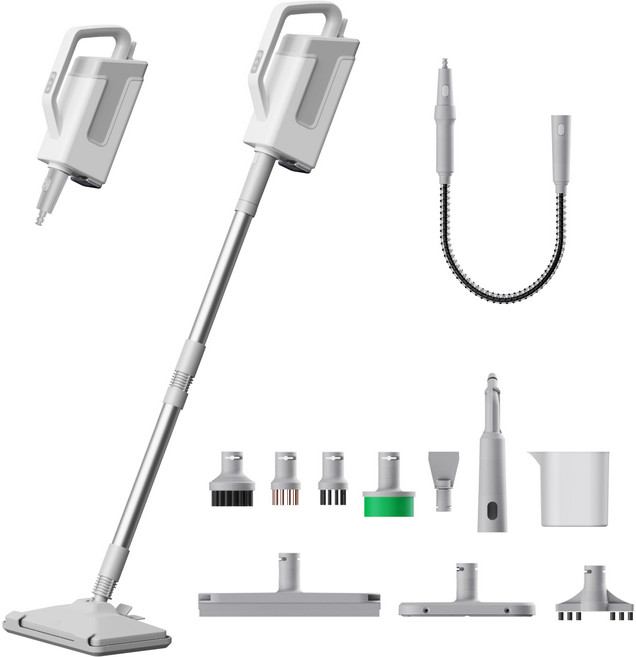 [국내발송] RichMagic 15in1 멀티 살균 스팀청소기, 흰색, HEB-805D