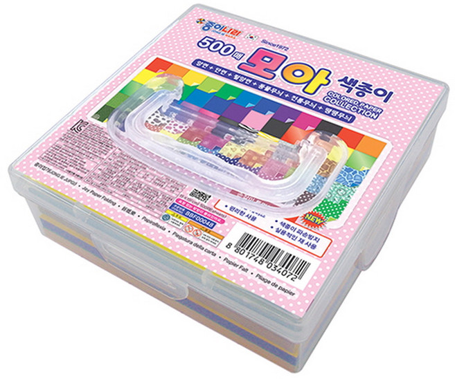 종이나라 모아 색종이, 60색, 500개
