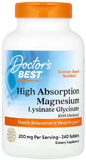 킬레이트 마그네슘 고흡수 닥터스베스트 200mg, 1개, 240정 - 쿠팡