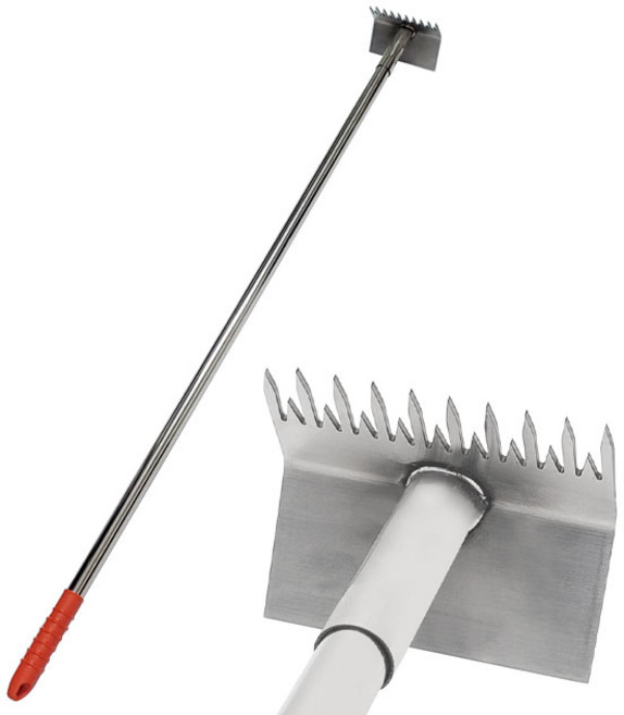 국산 고급형 뿌리 호미 긴 장대 130cm 서서 잔뿌리 제거 풀뽑기 제초 선호미 서서 괭이, 1개