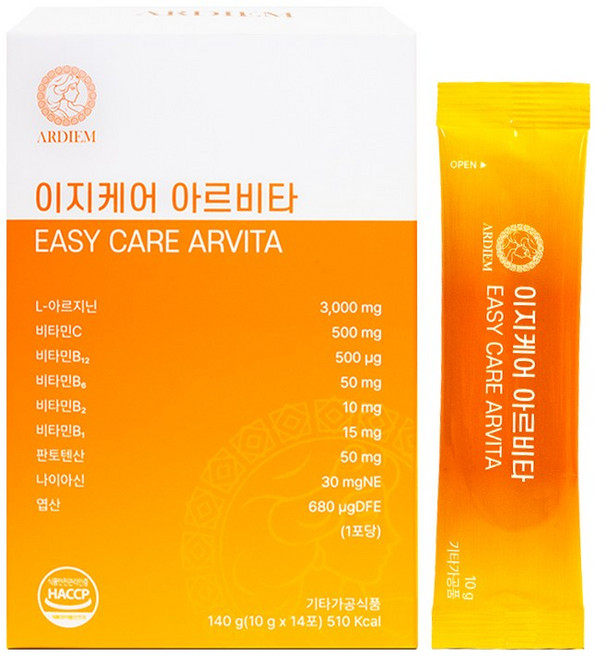 아르디엠 이지케어 아르비타 아르기닌멀티비타민 140g, 1박스, 14회분