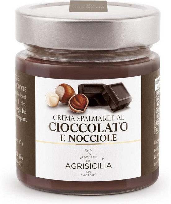 이탈리아 아그리시칠리아 Agrisicilia Chocolate and hazelnuts jam 초콜릿 헤이즐넛 스프레드 잼, 5개, 200g