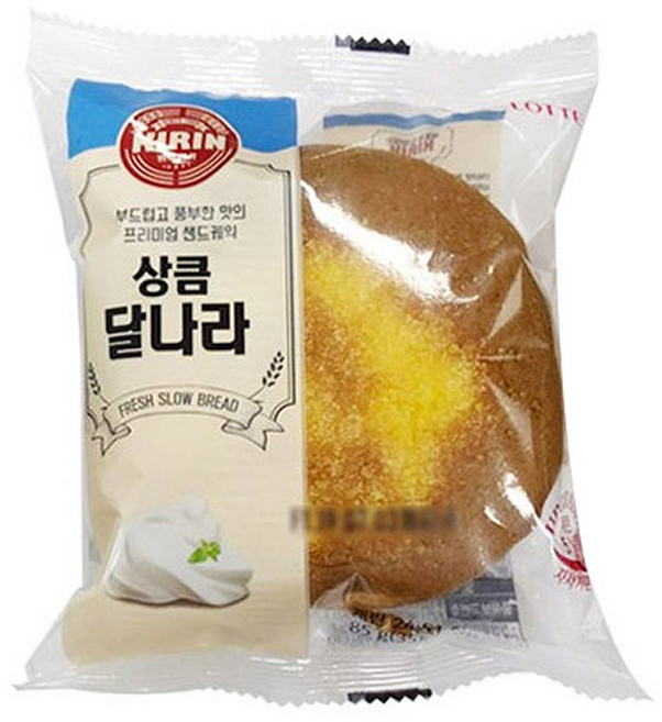 롯데 둥근달 85g, 5봉