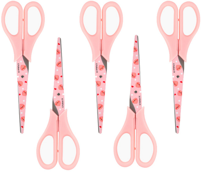 카카오프렌즈 리틀프렌즈 가위 / 캐릭터가위 사무용가위 학생가위 문구카카오가위 학용품가위 카카오가위, 5개, 어피치