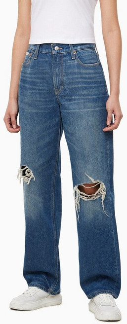 캘빈클라인 진 여성 90 s 루즈핏 다크블루 디스트로이드 청바지 47B925G 1476166